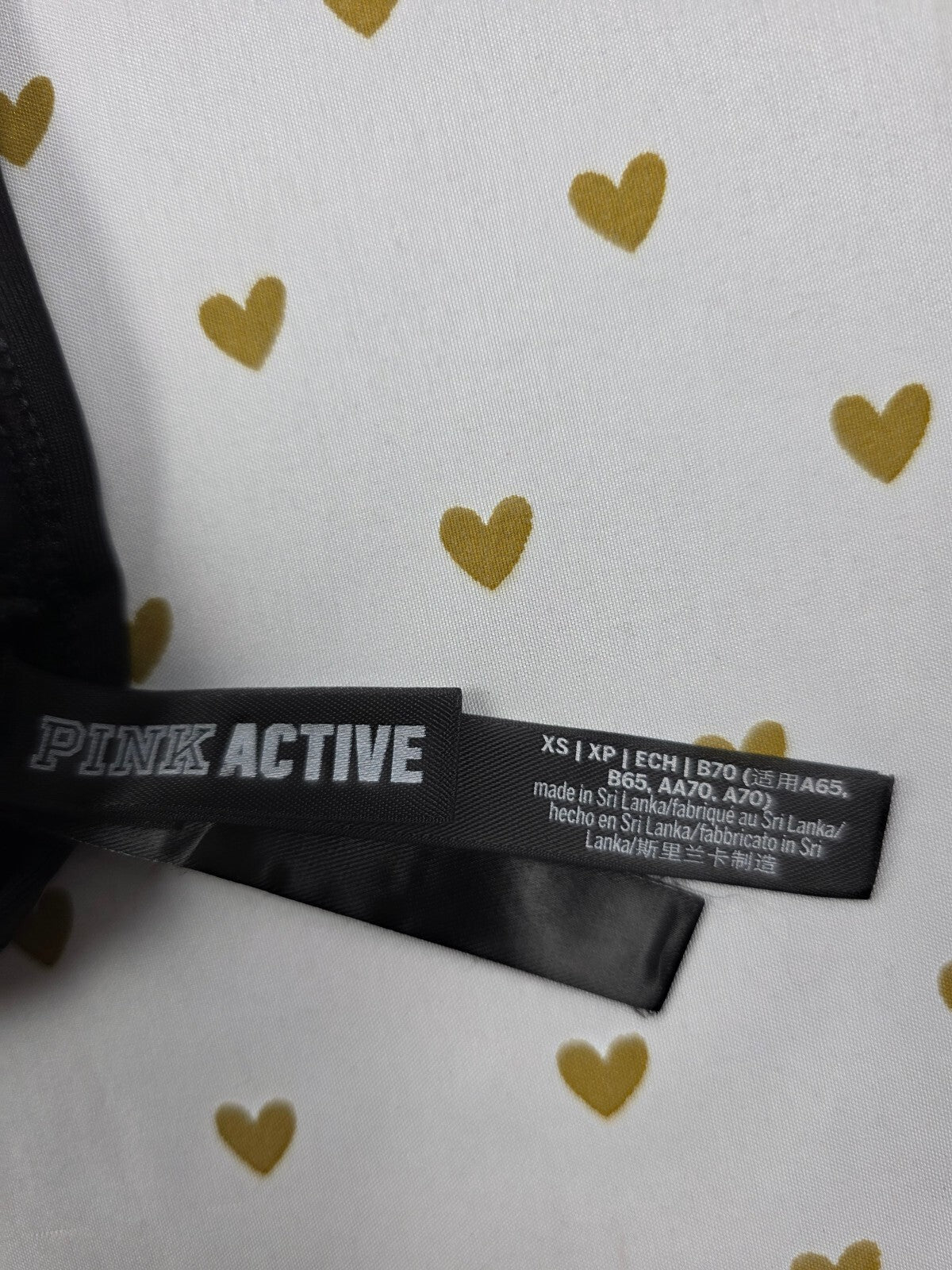 Victorias Secret Pink Active Sports Bra XS BLack Bralette Bra Top Tank