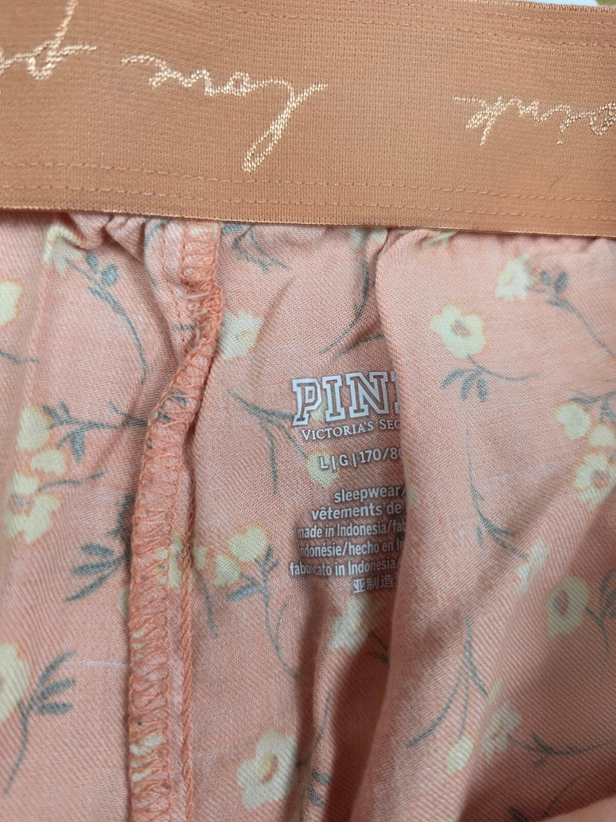 Victorias Secret PINK Large Floral Sleep Shorts Boxers Pajama Bottoms