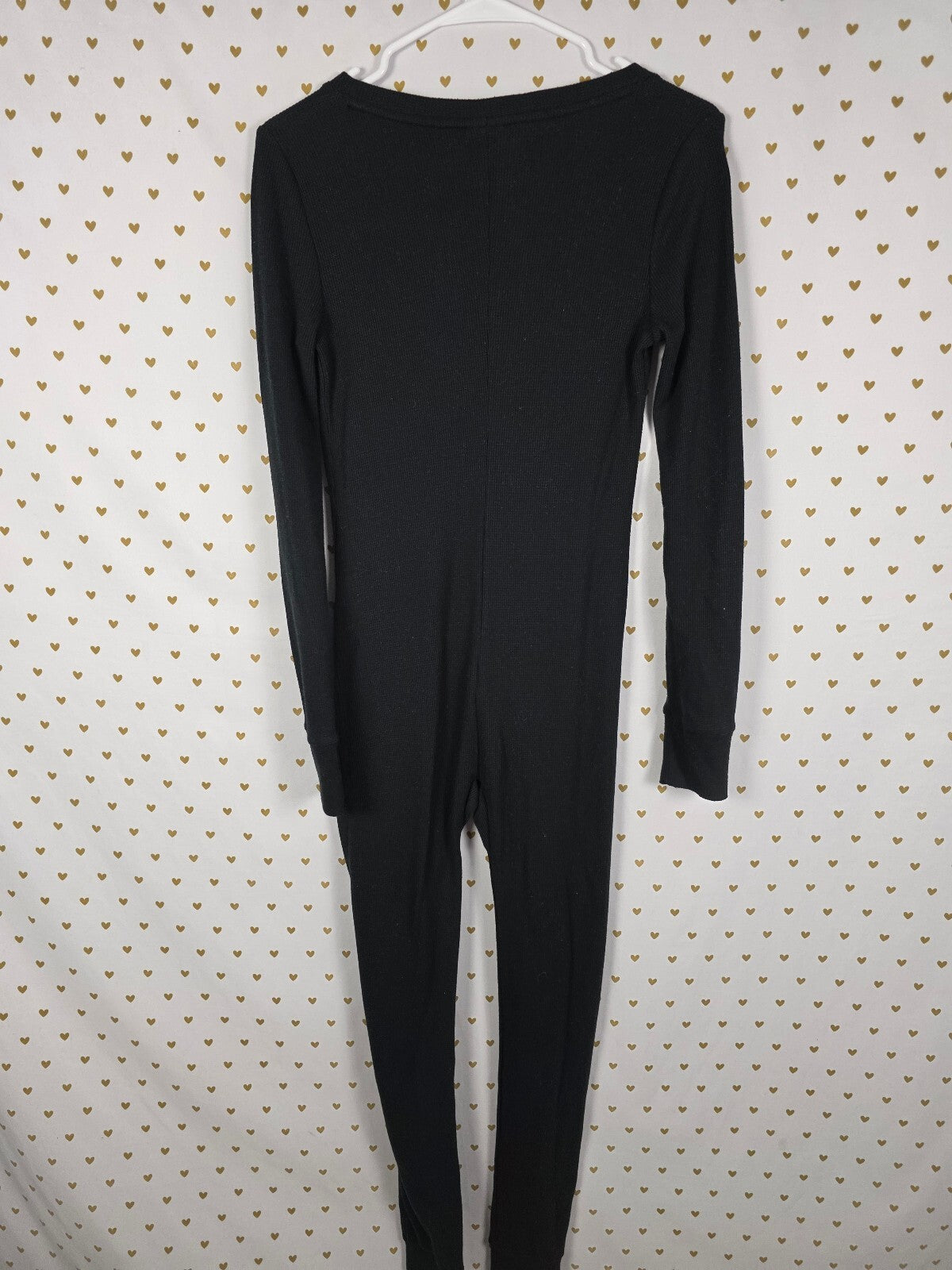 Victoria's Secret PINK Skeleton Thermal Onesie XS Black Halloween Pajamas