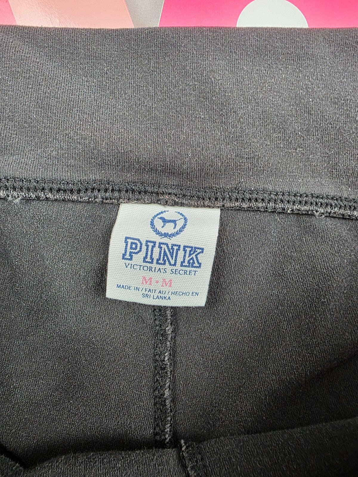 Victorias Secret PINK Vintage Y2k Foldover Yoga Shorts Logo Medium