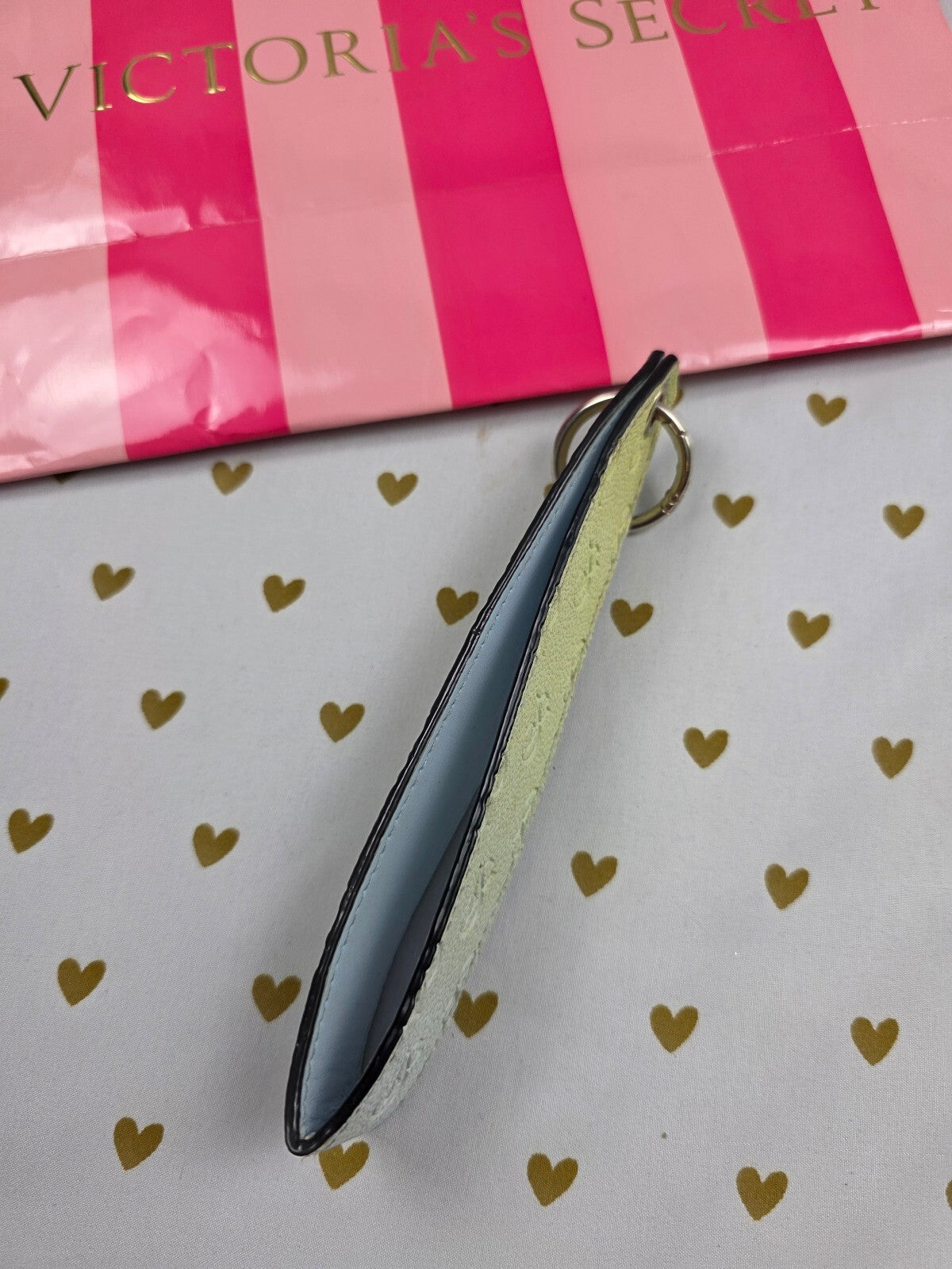 Victoria Secret Gradient wristlet strap keychain Logo Leather