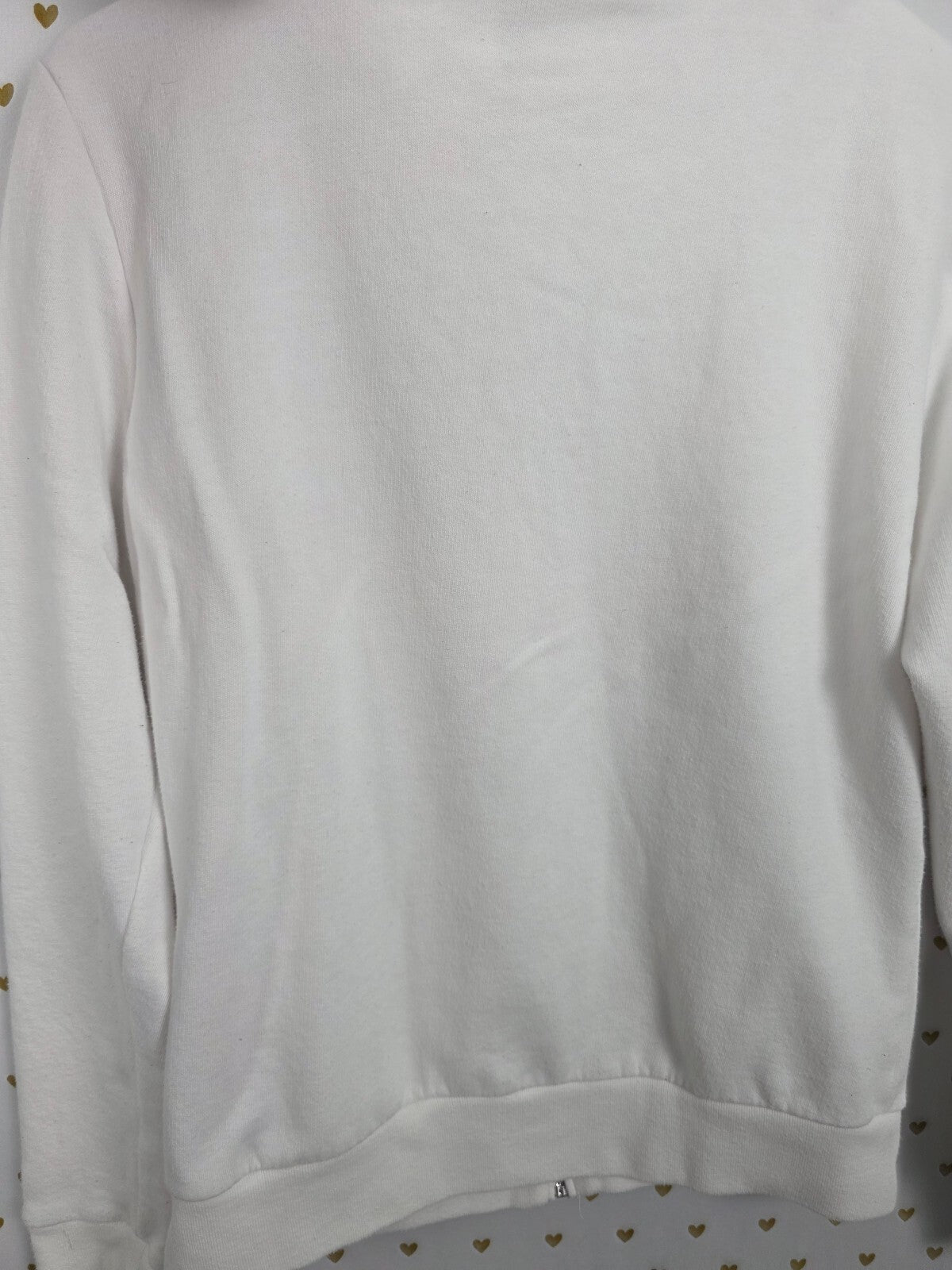 Victorias Secret Pink Rainbow Logo Full zip Hoodie Jacket White SMALL