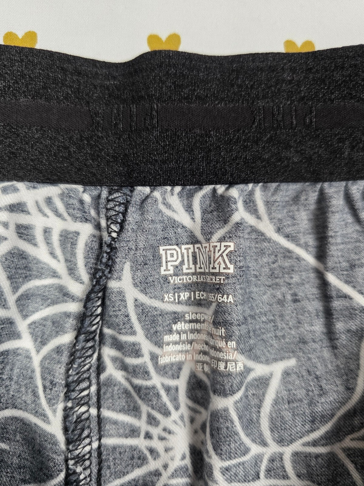 Victorias Secret PINK HALLOWEEN WEB XS SPIDER Sleep Shorts Boxers Pajama Bottoms