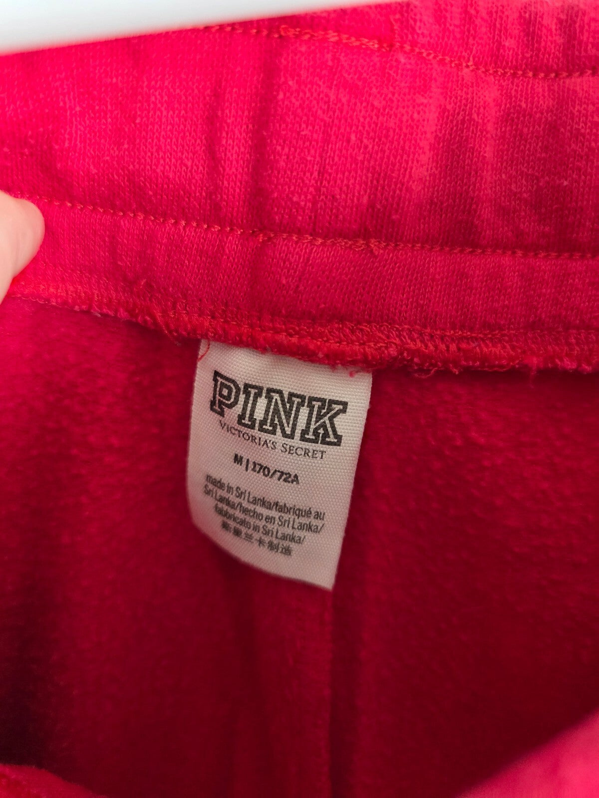 Victorias Secret Pink Red MERMAID Bling SET NEW Full Zip Hoodie Sweats MEDIUM