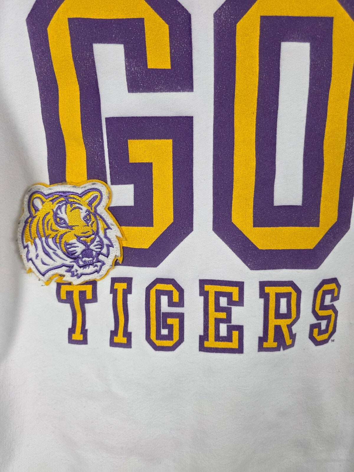 PINK Victoria's Secret Jones & Mitchell LSU Tigers Zip Hoodie White Large