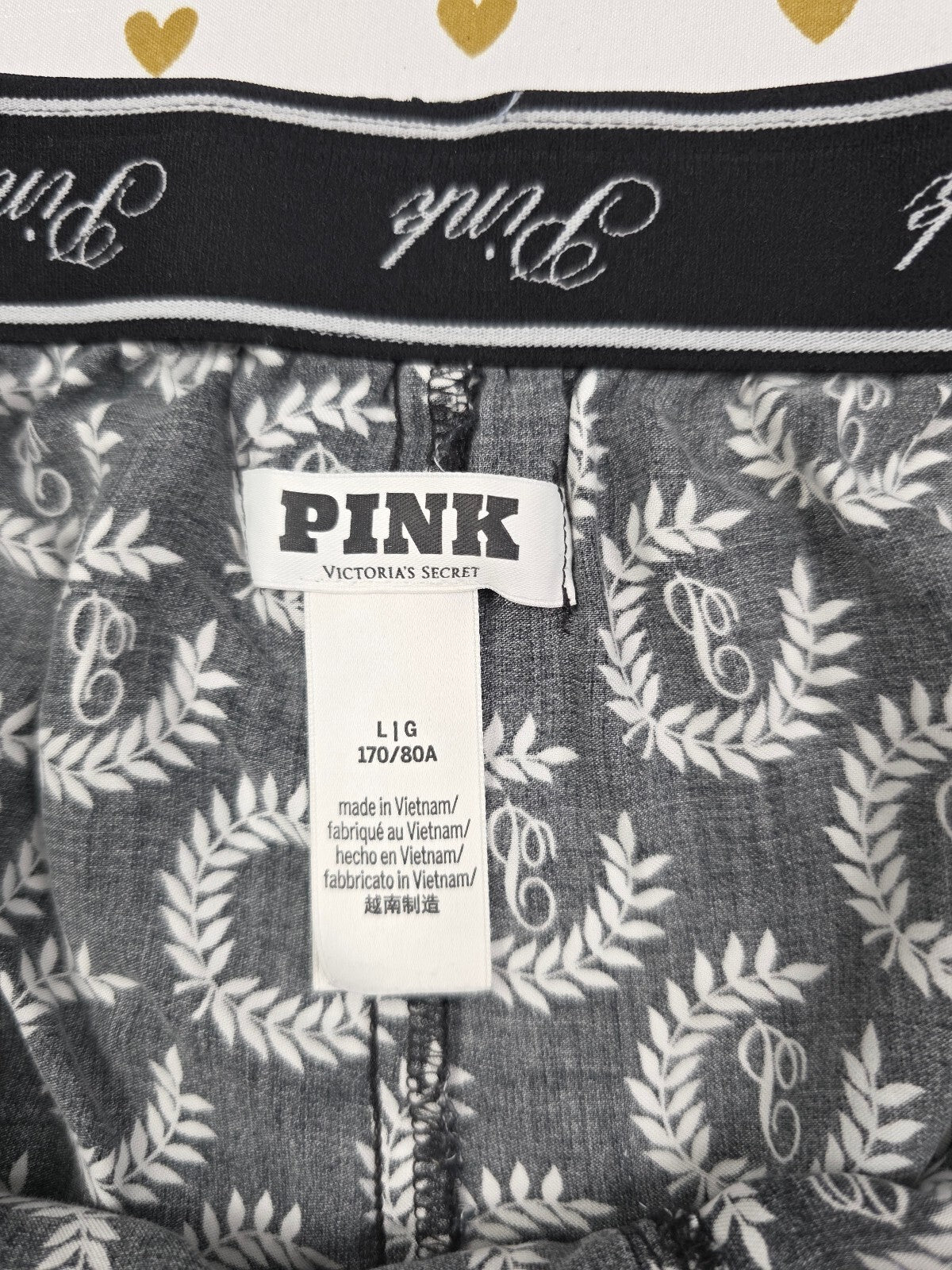 Victorias Secret PINK Crest Large Sleep Shorts Boxers Pajama Bottoms