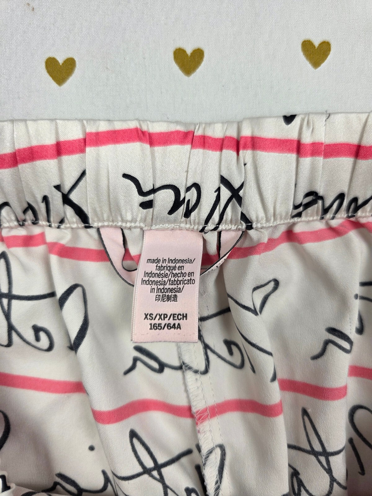 Victorias Secret Satin Logo XS Sleep Shorts Boxers Pajama Bottoms