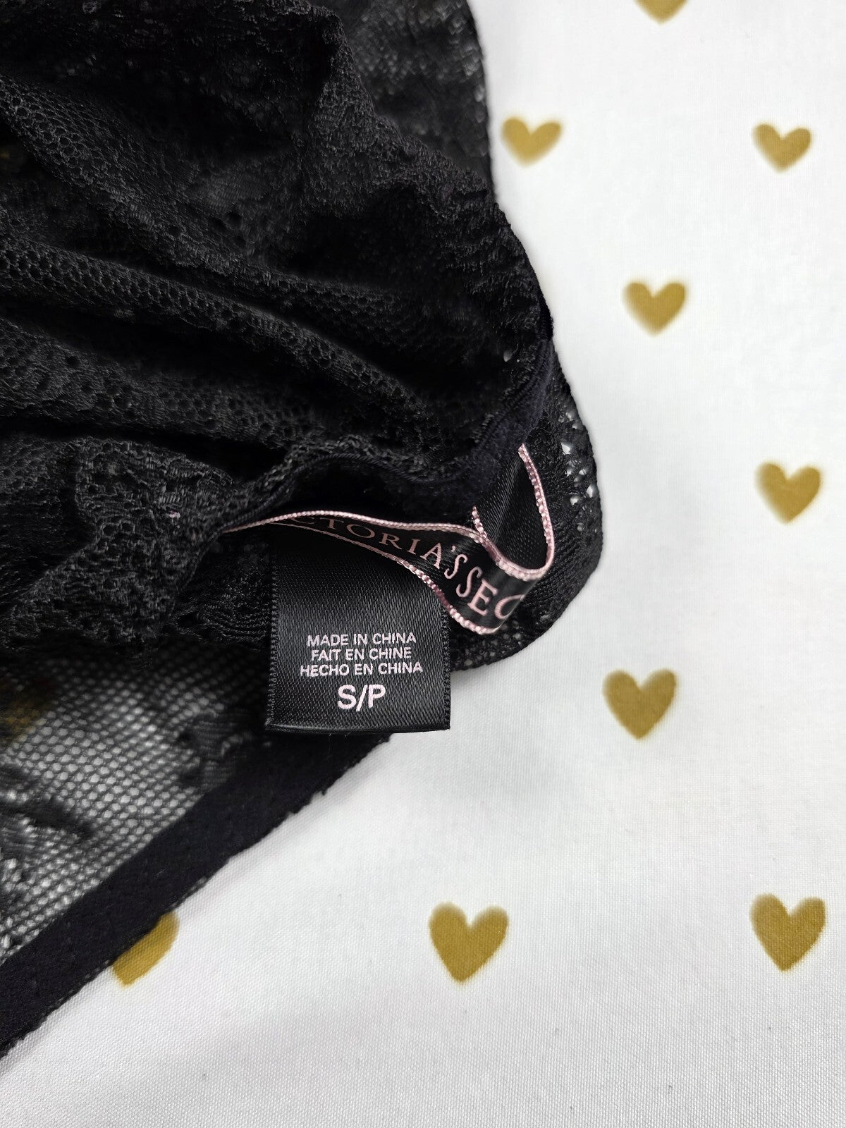 Victoria's Secret Black Floral Lace Teddy Bodysuit S Strappy Open Back Sheer