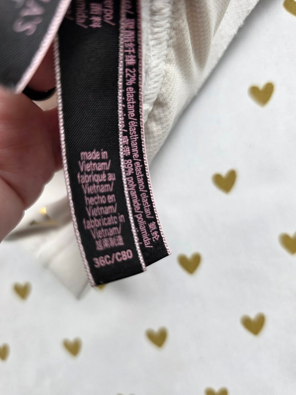 Victorias Secret White 36C Supportive Sports Bra Tank Top