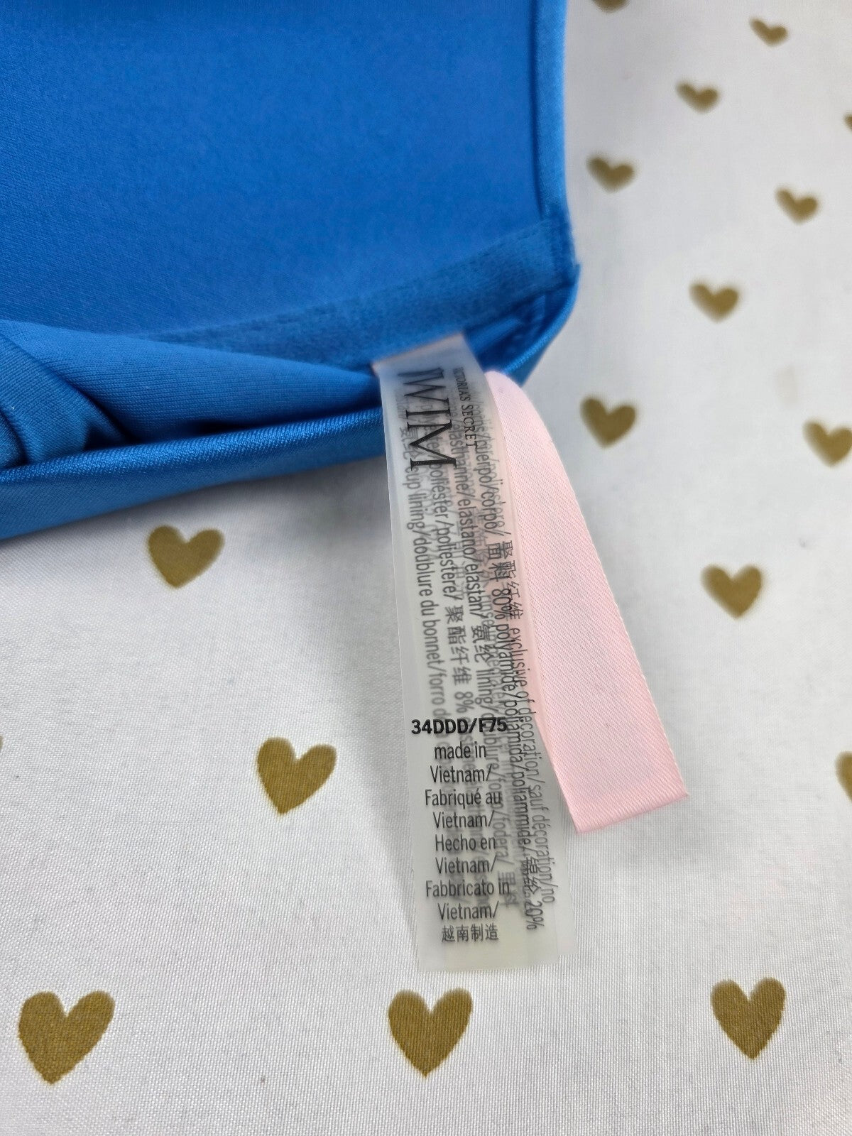 Victorias Secret Swim New NWT Halter Blue Swimwear Bikini Top 34DDD