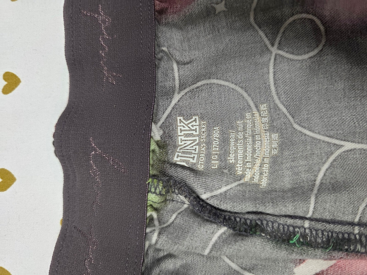 Victorias Secret PINK Christmas lights LARGE Sleep Shorts Boxers Pajama Bottoms