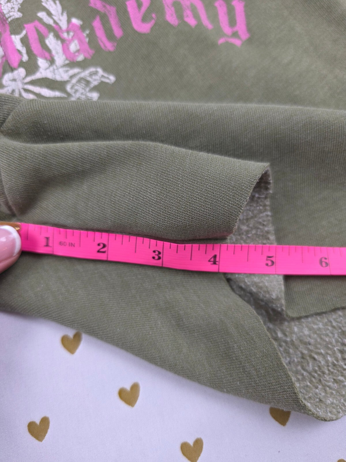 Victorias Secret PINK Academy Logo Butt Vintage y2k Green Sweat Shorts Medium