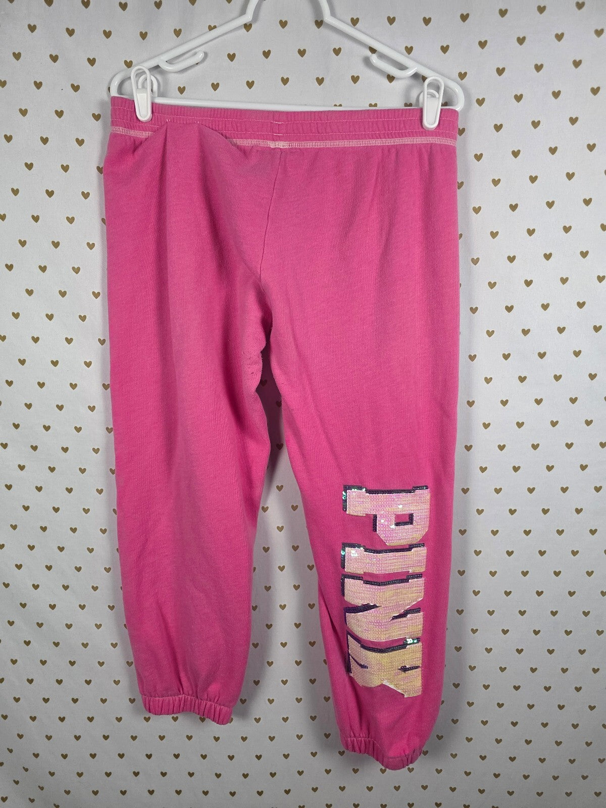Victorias Secret PINK Vintage Bling Sequined Sweats Sweatpants Y2k Medium