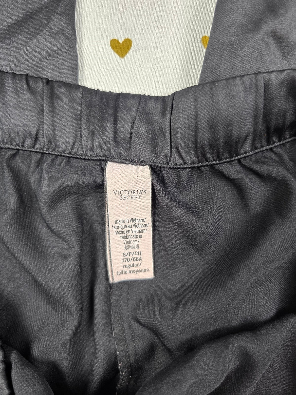 Victorias Secret Black satin Sleep Pants Pajama Bottoms PJ Medium