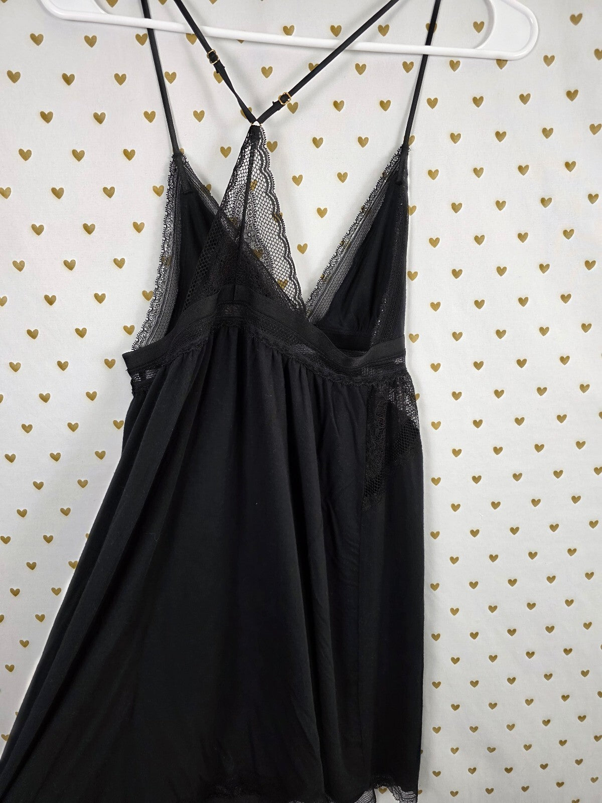Victorias Secret Super Soft Black Racerback Nightie Lingerie Slip Dress Small