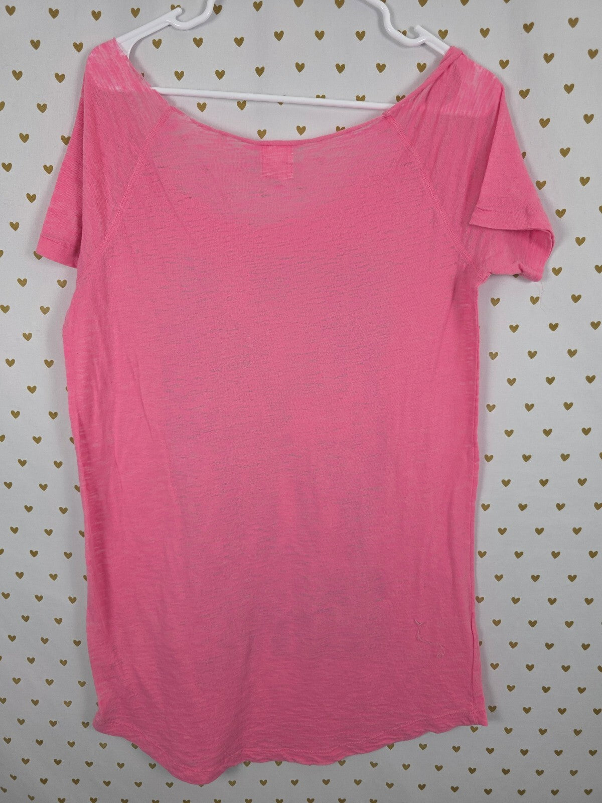 Vintage Victoria's Secret PINK Heart PINK Show Me Yours Pink Graphic Tee S