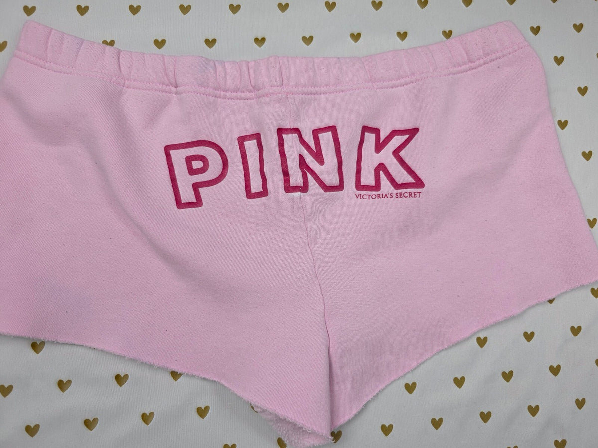 Victorias Secret PINK Vintage Logo Butt Crest Sweat shorts Medium Cotton