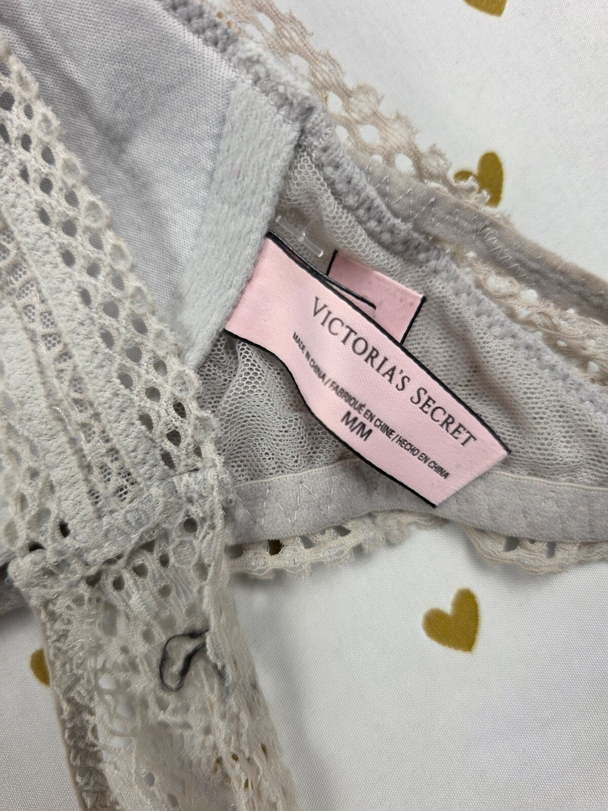 Victorias Secret Grey medium Racerback Bralette Bra Top Tank