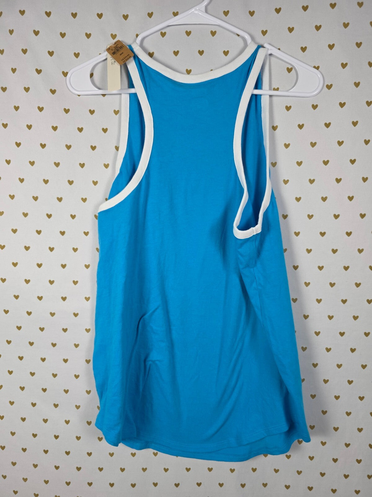 Victorias Secret PINK NEW NWT Blue Tank Top Muscle Tee MEDIUM