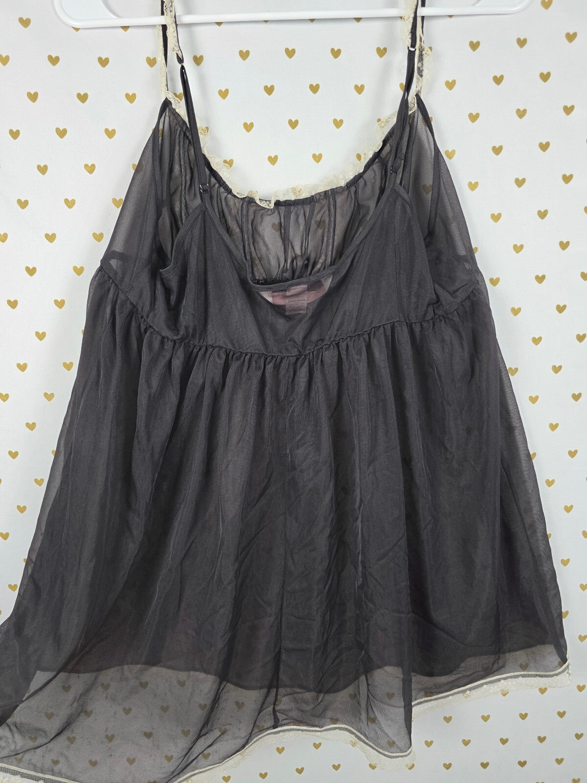 Victorias Secret sheer Sexy Vintage babydoll Nightie Lingerie XL