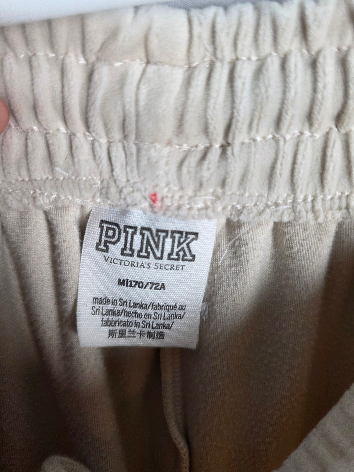 Victorias Secret Pink Beige Velour SET Hoodie Jacket Sweats Medium Outfit