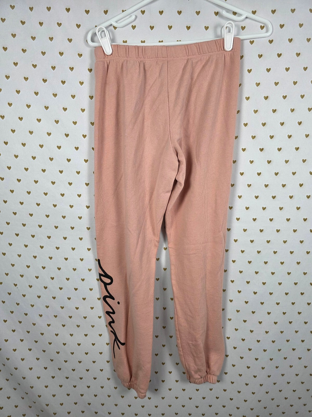 Victorias Secret Pink Logo Sweats SET 2pc Hoodie Sweatpants XS SMALL