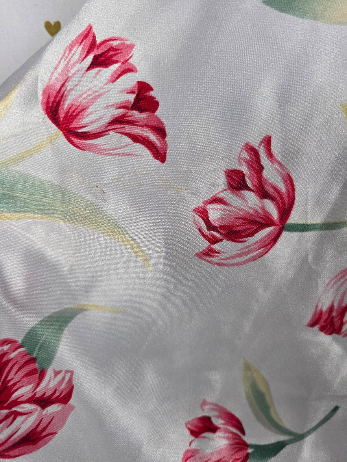 Victorias Secret Vintage Heart Label Floral Satin Slip Dress Nightie Lingerie Sm