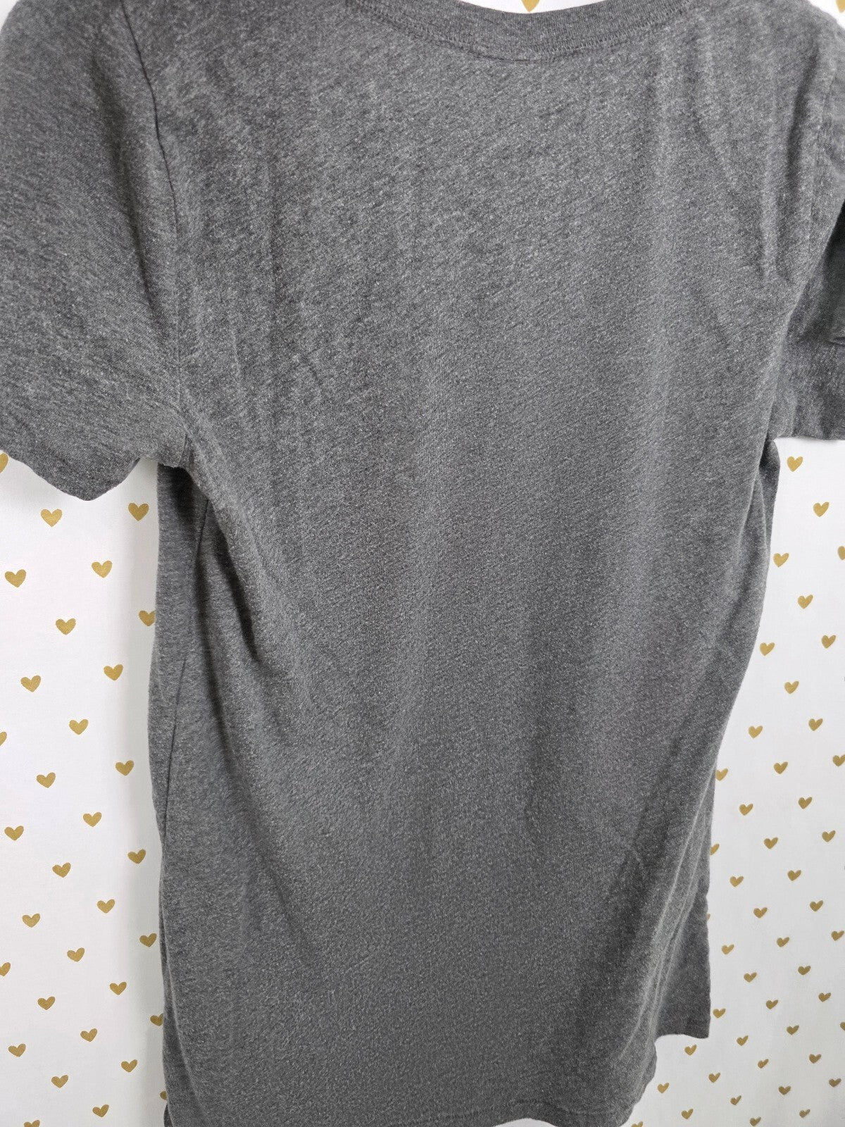 Victorias Secret PINK Vintage Heart Grey Y2k tee shirt V neck Medium