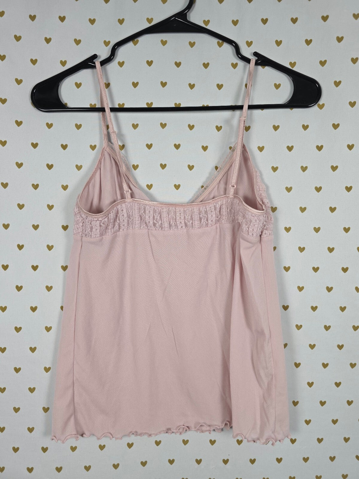 Victorias Secret Vintage Mesh Stretch Tank Top Ruffled Medium 04 y2k