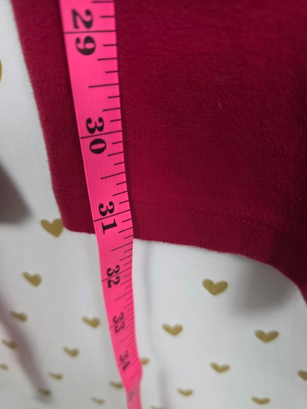 Victorias Secret PINK RED I LOVE YOU Foldover Yoga pants Skinny XL Regular