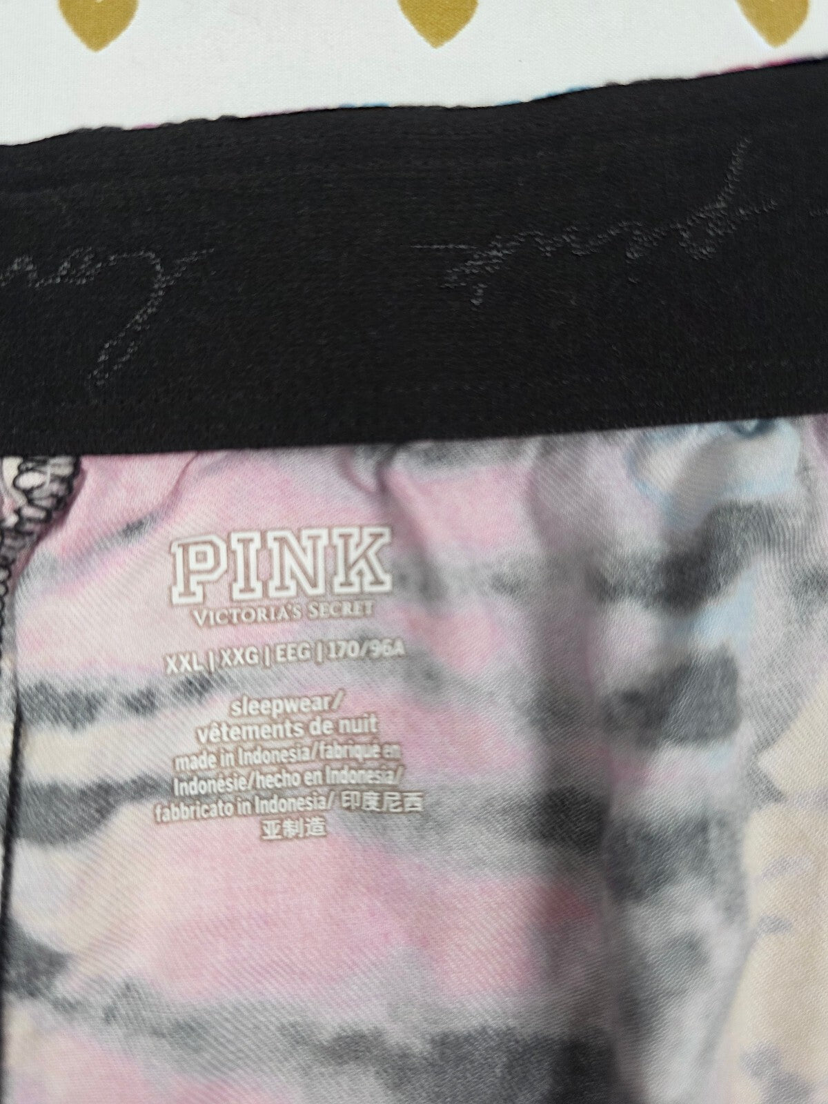 Victorias Secret PINK Tye Dye 2XL XXL Sleep Shorts Boxers Pajama Bottoms