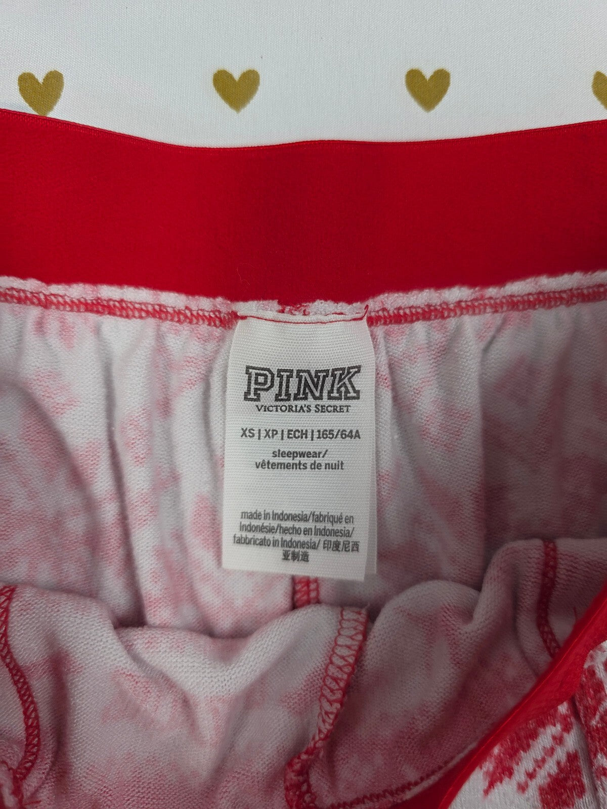 Victorias Secret Thermal Christmas Tapered Sleep Pants Pajama Red XS