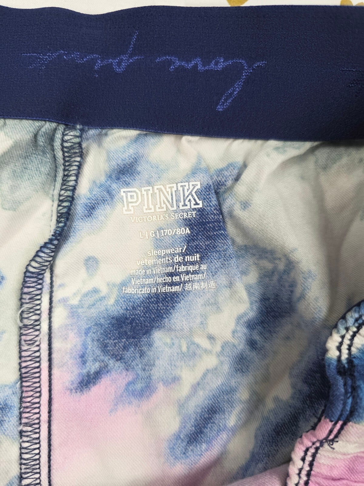 Victorias Secret PINK Tye Dye Large Sleep Shorts Boxers Pajama Bottoms