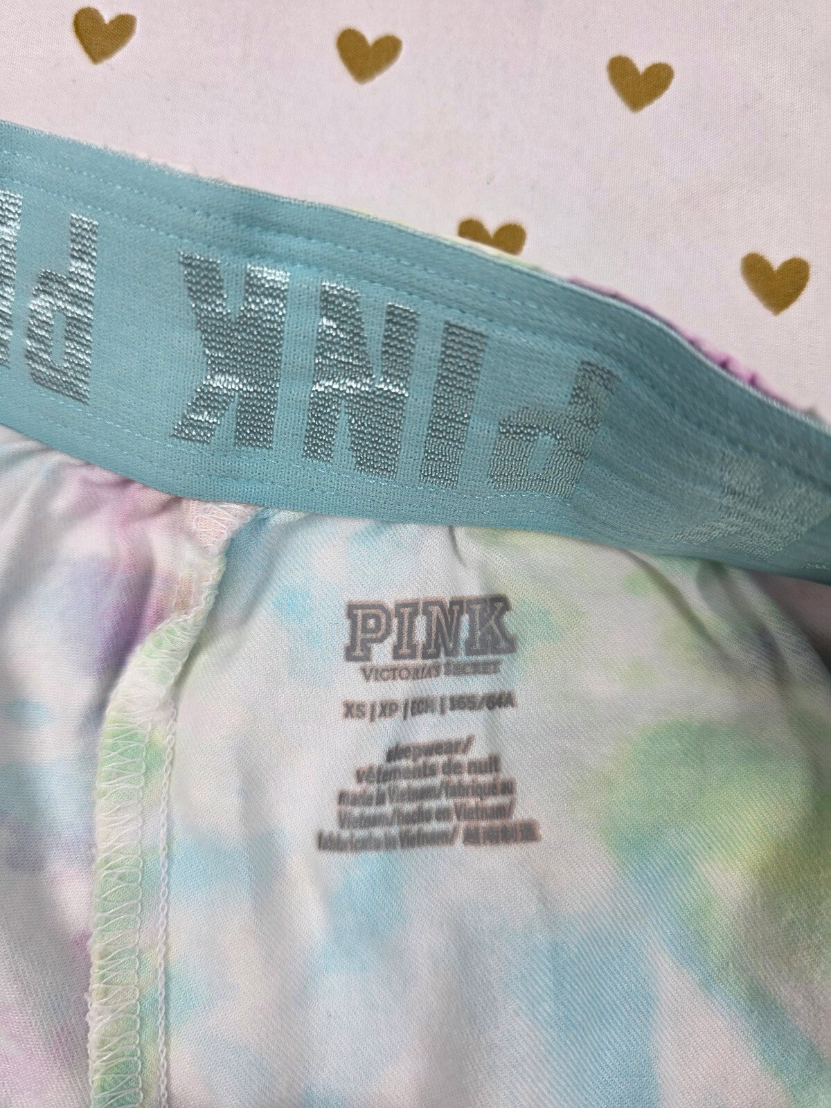 Victorias Secret PINK Tye Dye XS Sleep Shorts Boxers Pajama Bottoms