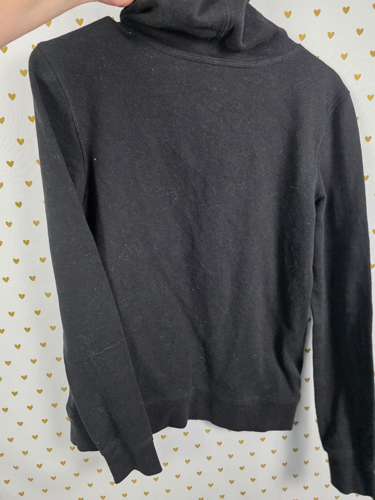 Victorias Secret Love Pullover Soft Hoodie Sweater Black Small