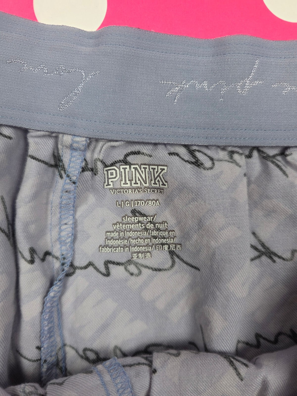 Victorias Secret PINK Logo Large Sleep Shorts Boxers Pajama Bottoms