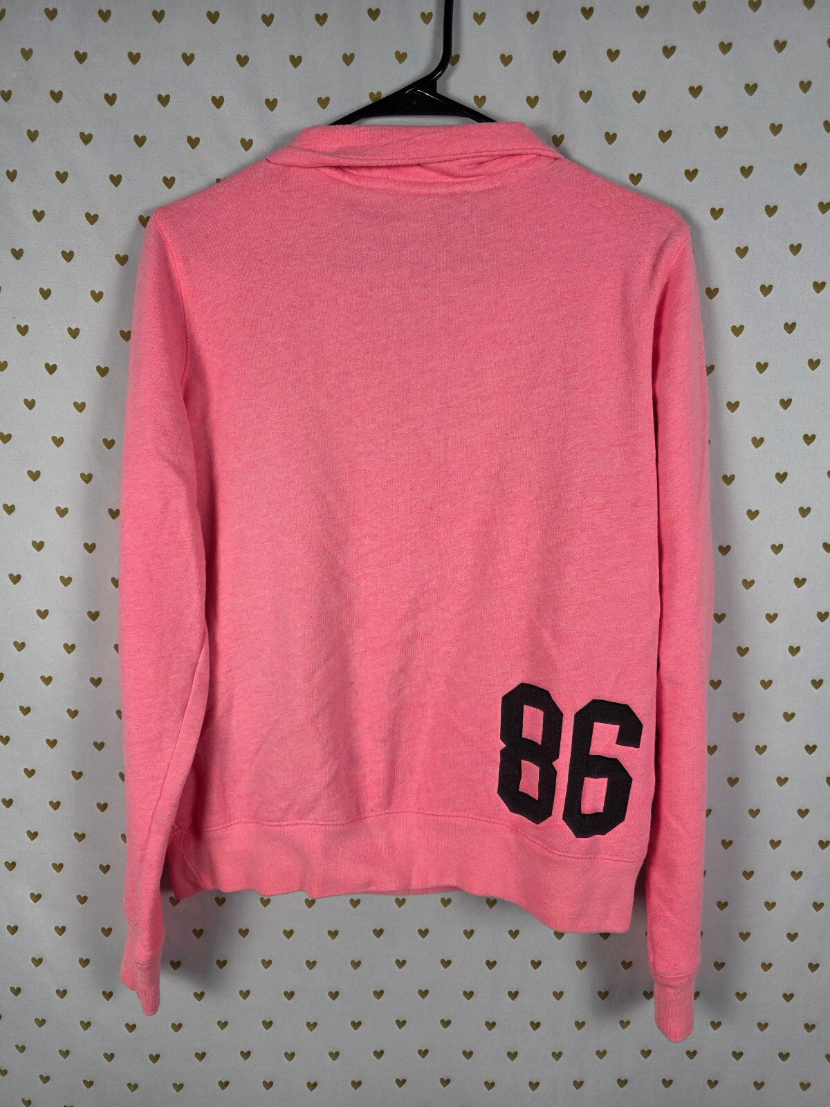 Victorias Secret Pink Quarter Zip Logo Sweater 86 Medium