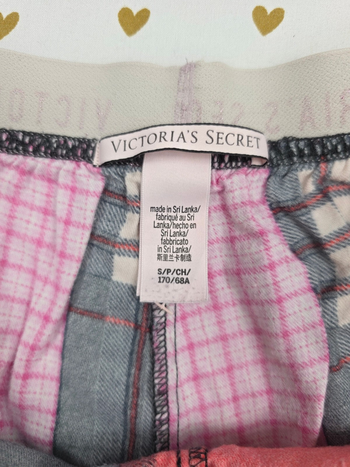Victorias Secret Plaid Patchwork Small Sleep Shorts Boxers Pajama Bottoms
