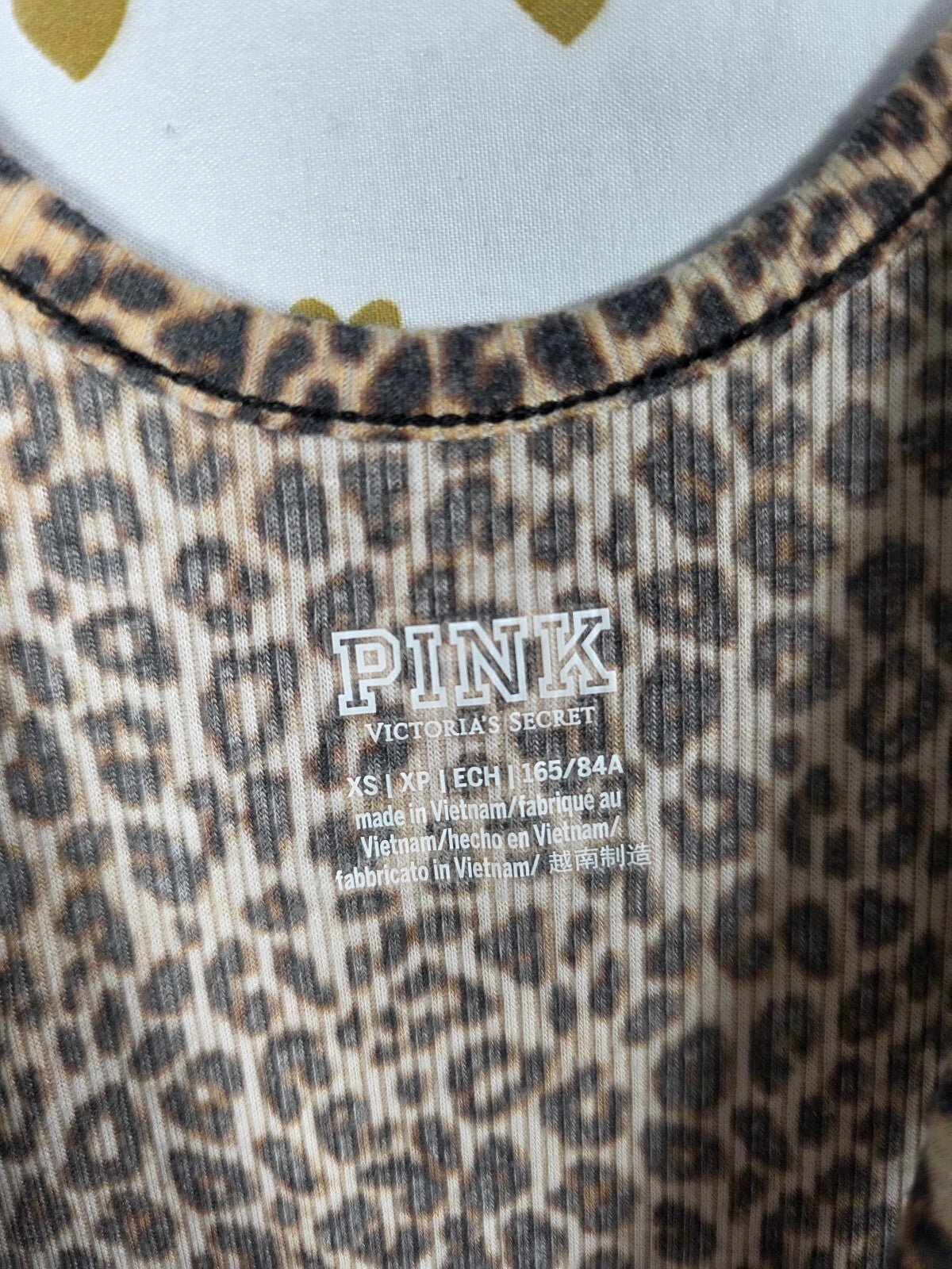 Victorias Secret PINK Cheetah Leopard Tank Top Muscle Tee XS