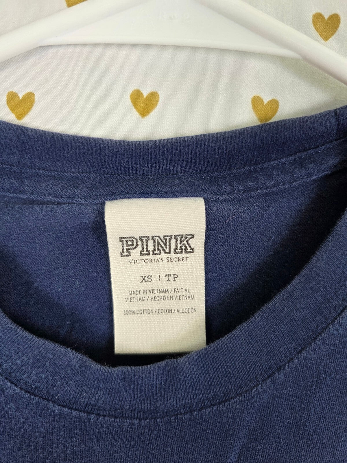 Victorias Secret PINK Long sleeve Blue Bling Sequined Tee shirt XS