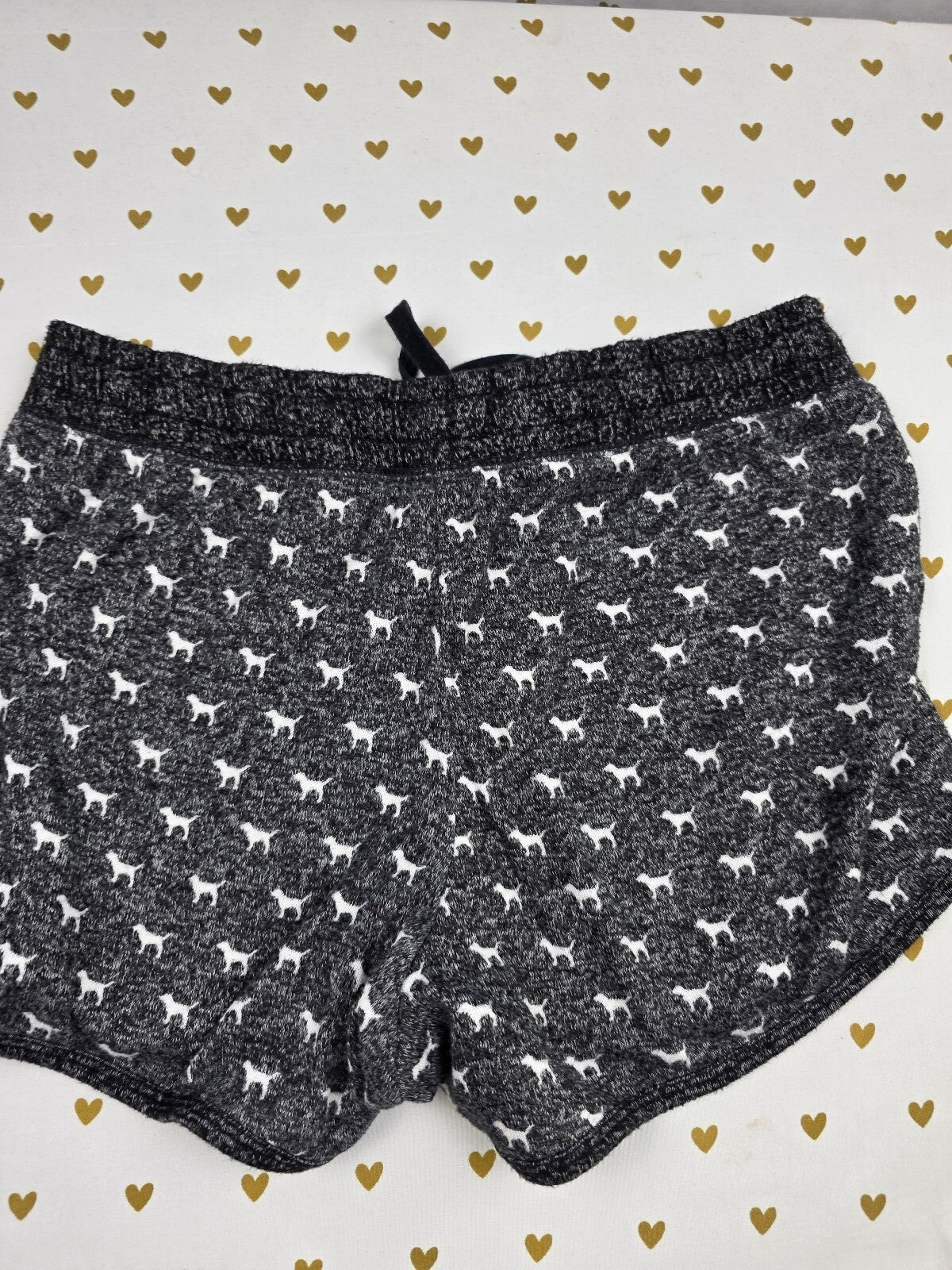 Victorias Secret PINK Soft Dog Logo Stretch Sleep Shorts Boxers Pajama Bottoms