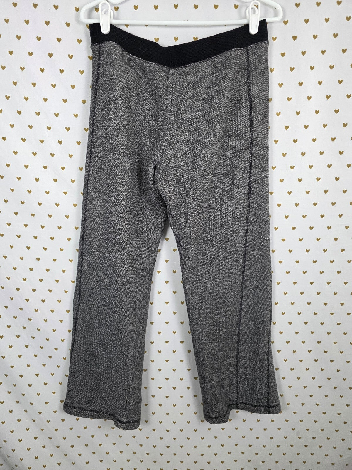 Victoria's Secret Tracksuit Set M S Gray Faux Fur Hood Bootcut Sweatpants