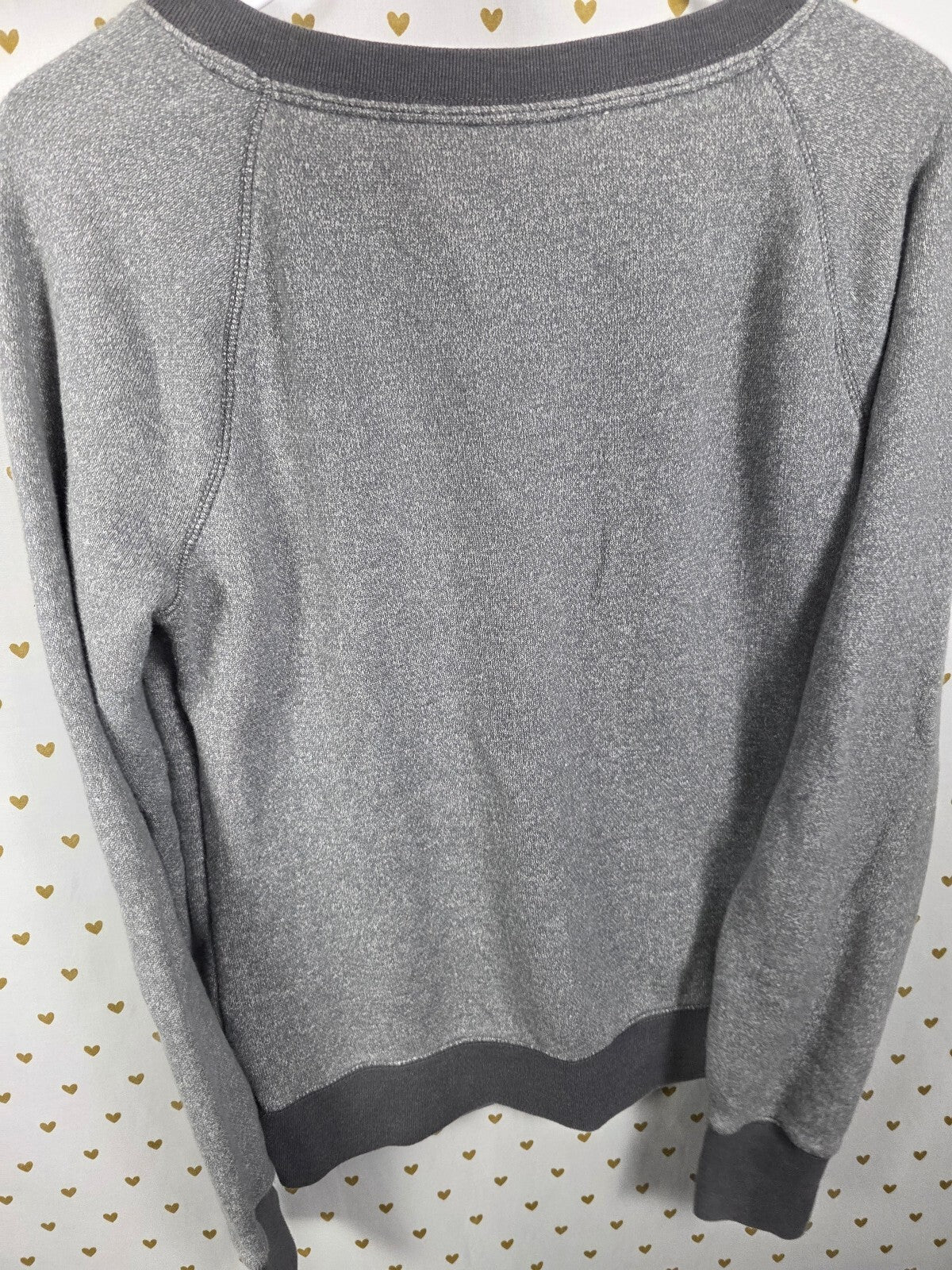 Victorias Secret Pink Vintage Y2k Velvet V neck logo Sweater Grey Medium