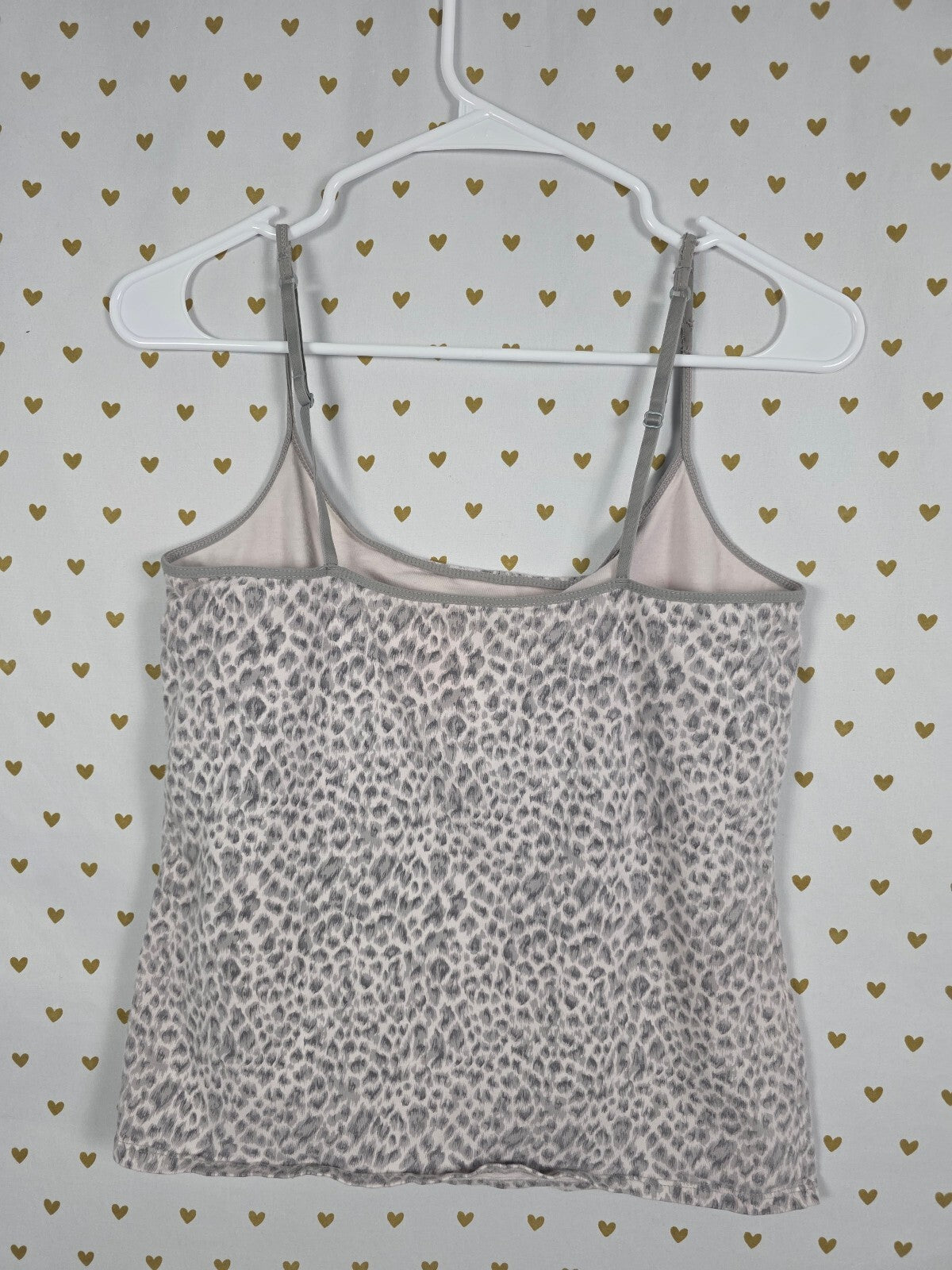 Victorias Secret Vintage Cheetah Leopard tank Top Shelf Bra Large Y2k