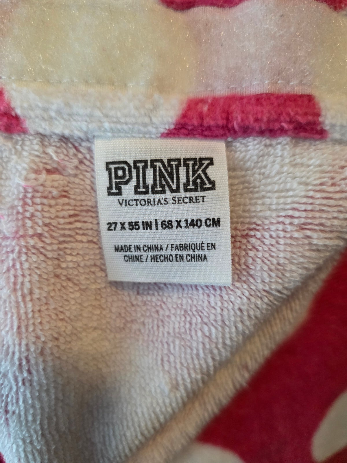 Victorias Secret PINK HTF Polka Dot Wrap Around Towel Bath Cover Up