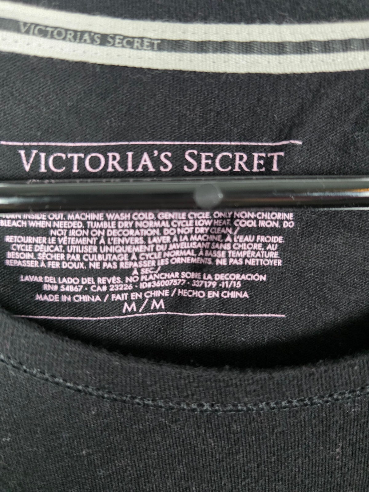 Victorias Secret BLING Invitation ONLY Long Sleeve Nightgown Sleep Shirt Med