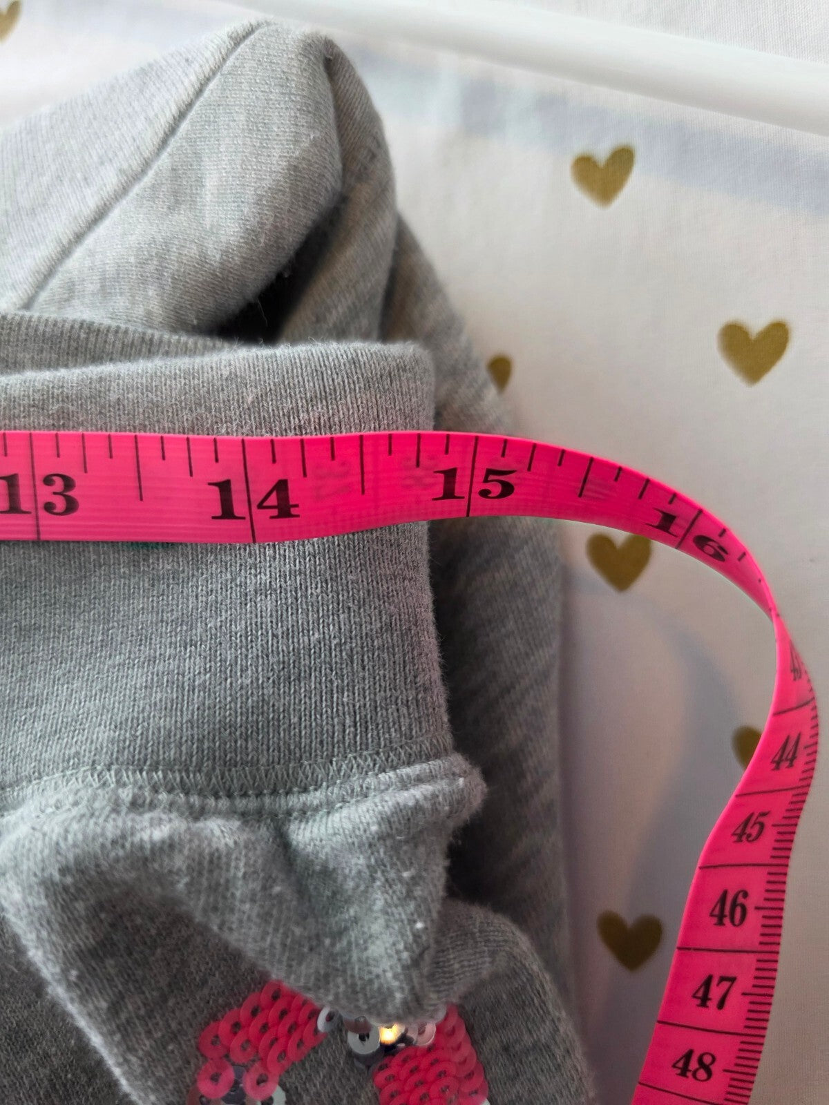 Victoria's Secret PINK Sequin Chevron Hoodie Jogger Set Gray Pink M/XS