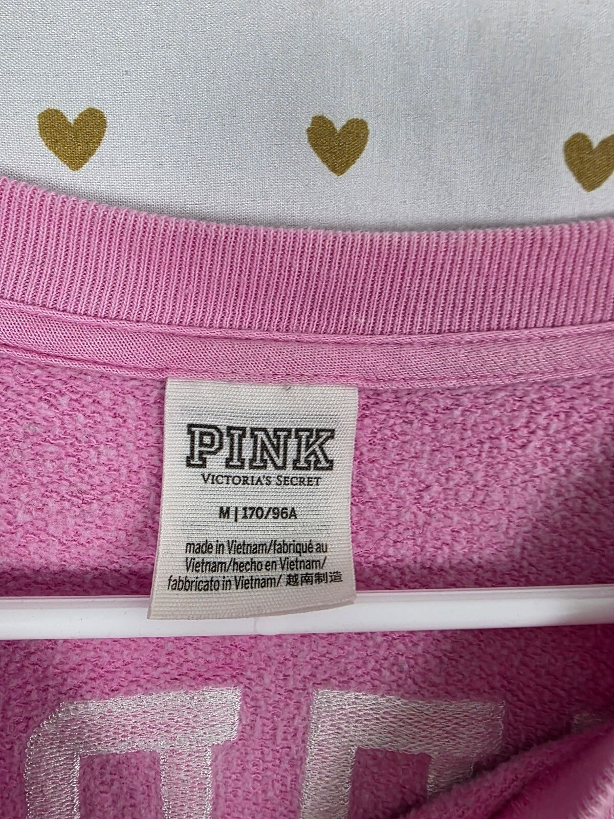 Victorias Secret Pink Love Tye Dye Oversized Sweater shirt Medium