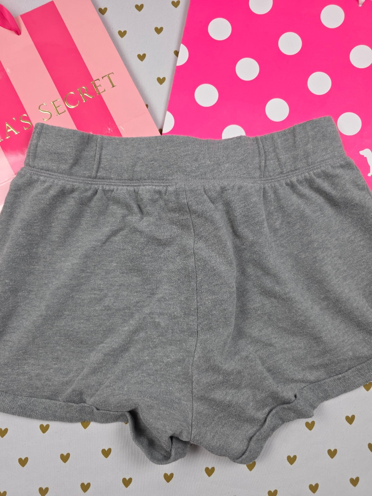 Victorias Secret PINK Love Lace Front Sweat Shorts XS