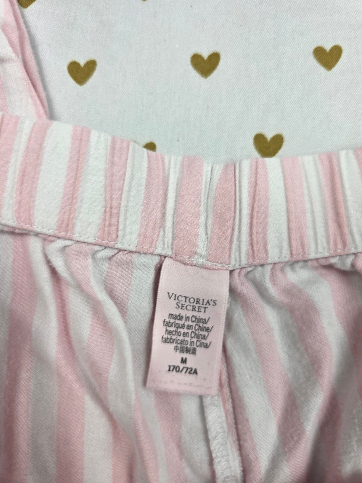 Victorias Secret Iconic Striped Medium Sleep Pants Pajama PJ Bottoms